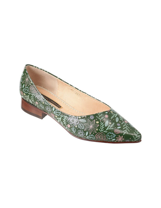 ZAPATILLA DE PIEL JOSSEFINA 01 FLORES