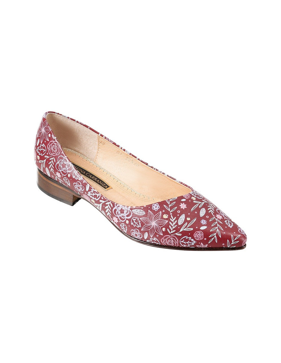 ZAPATILLA DE PIEL JOSSEFINA 01 FLORES