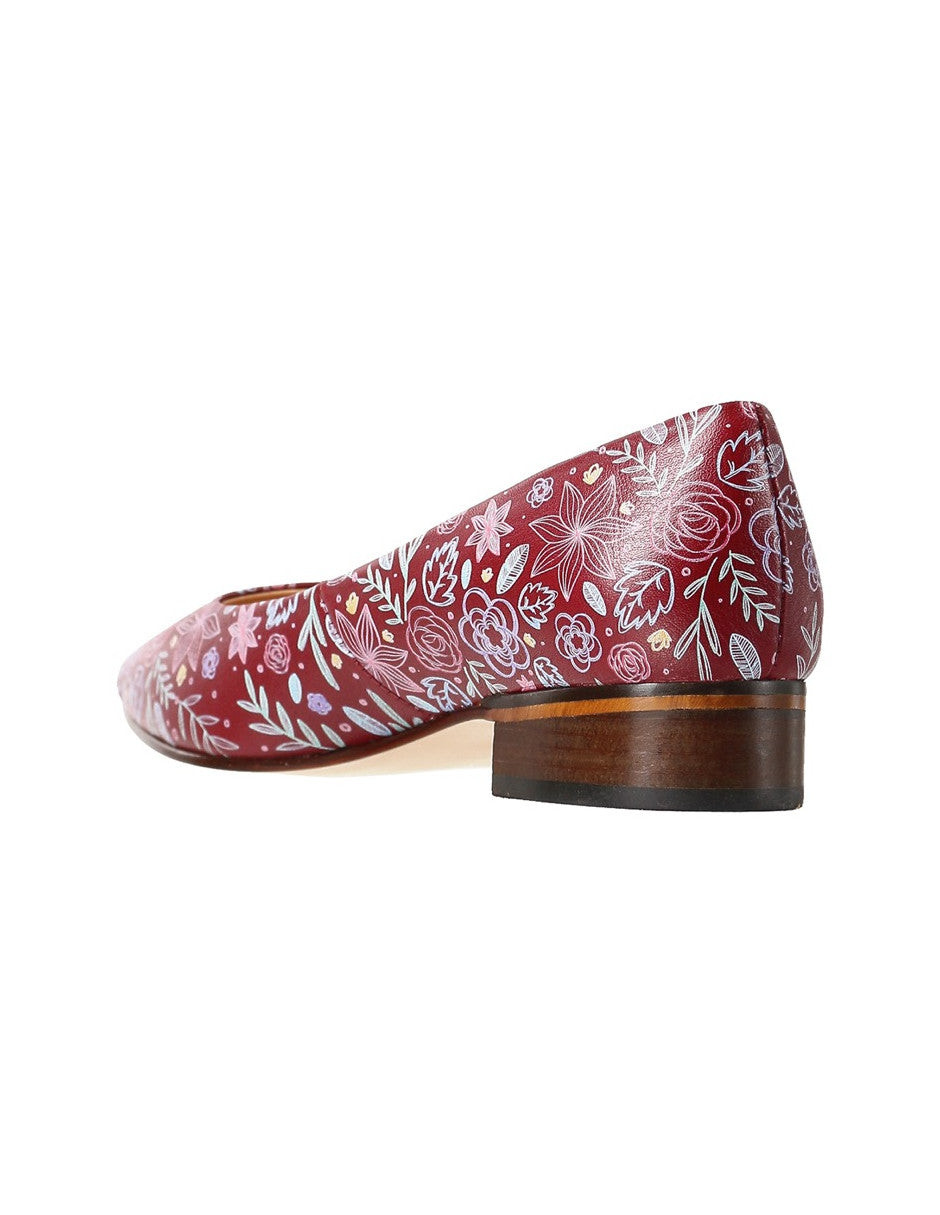 ZAPATILLA DE PIEL JOSSEFINA 01 FLORES