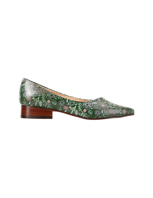 ZAPATILLA DE PIEL JOSSEFINA 01 FLORES