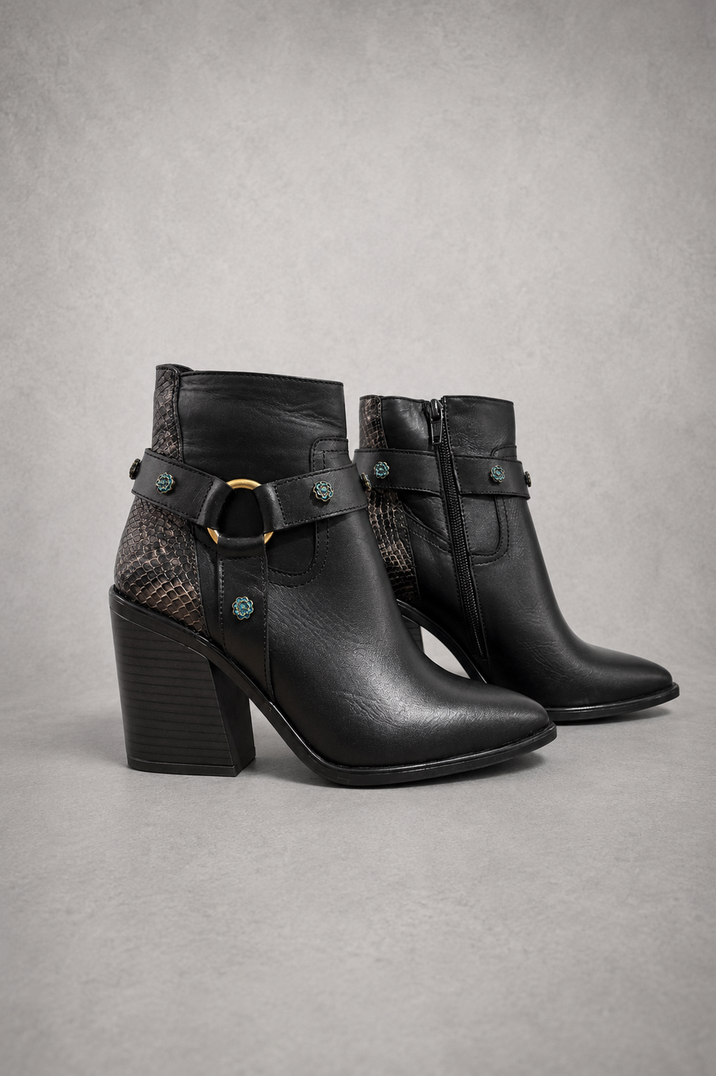 BOTIN VAQUERO DE PIEL PARA DAMA TACON ACUBANADO Y SUELA ANTIDERRAPANTE ALLAN 080