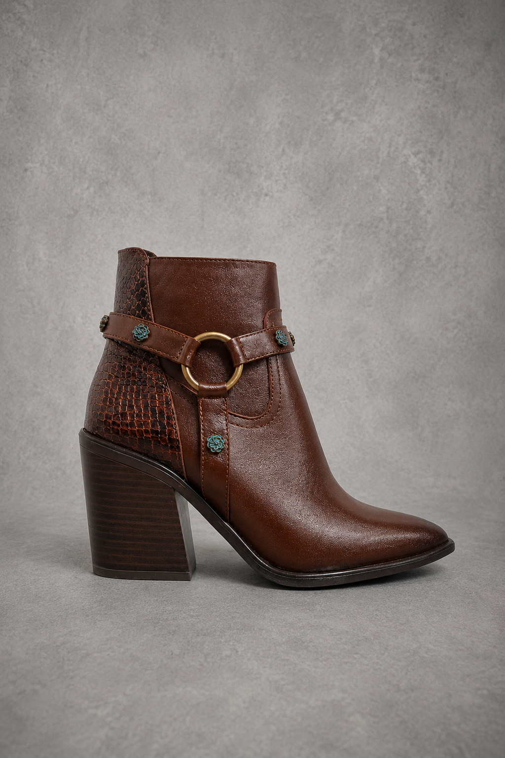 BOTIN VAQUERO DE PIEL PARA DAMA TACON ACUBANADO ALLAN 080