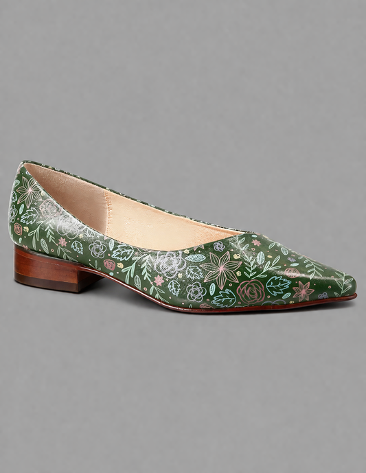 ZAPATILLA DE PIEL JOSSEFINA 01 FLORES