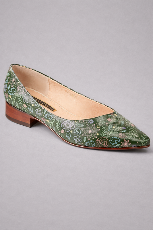 ZAPATILLA DE PIEL JOSSEFINA 01 FLORES